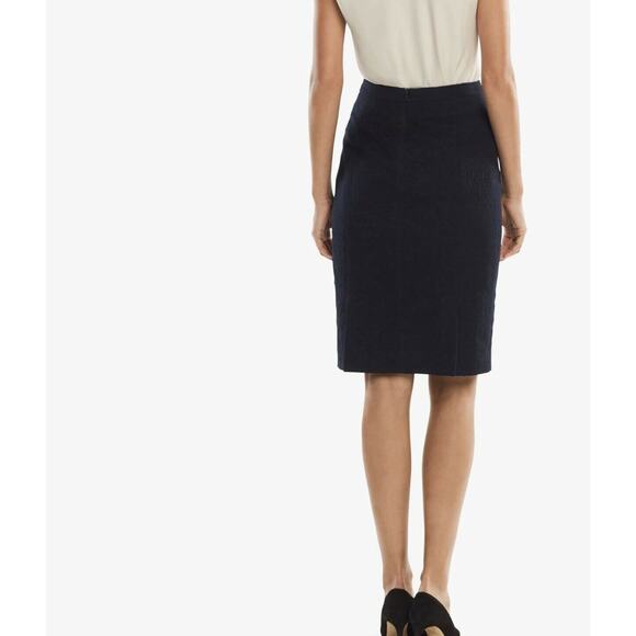 MM. Lafleur The Cobble Hill 2.0 Navy Blue Cotton Jacquard skirt size 1X - Picture 6 of 11